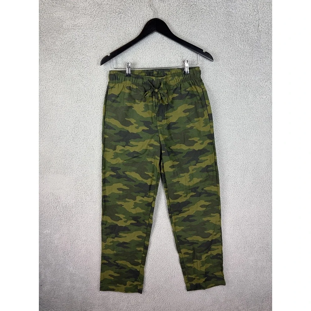 Sonoma Goods For Life Pajama Pants Kids Small Green Camo Sleepwear Jersey Mens